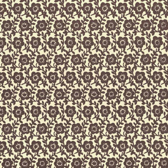 Brown Flower and Leaf Print Italian Paper ~ Carta Varese Italy